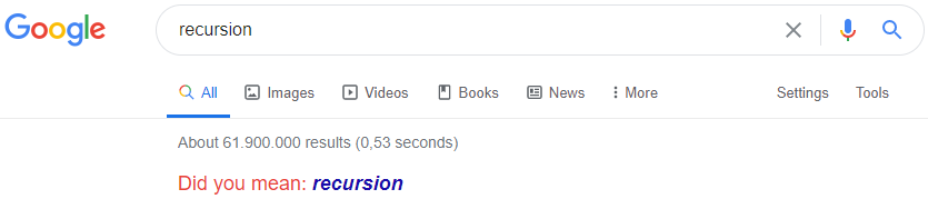 Google recursion
